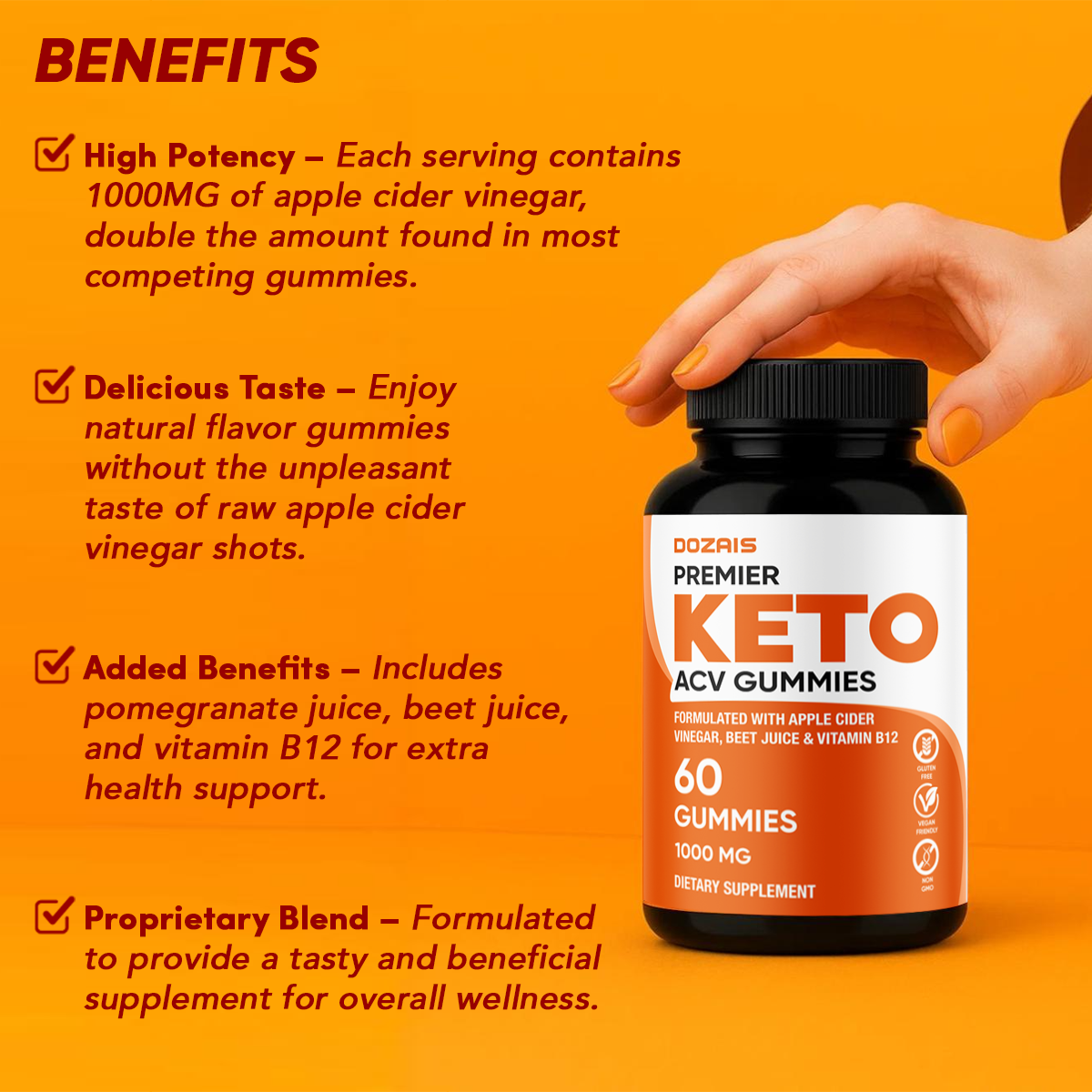 Premier Keto ACV Gummies 1000MG